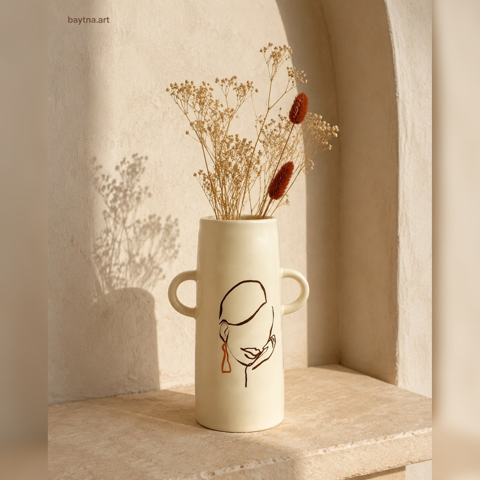 Abstract Ceramic Pitcher Vase