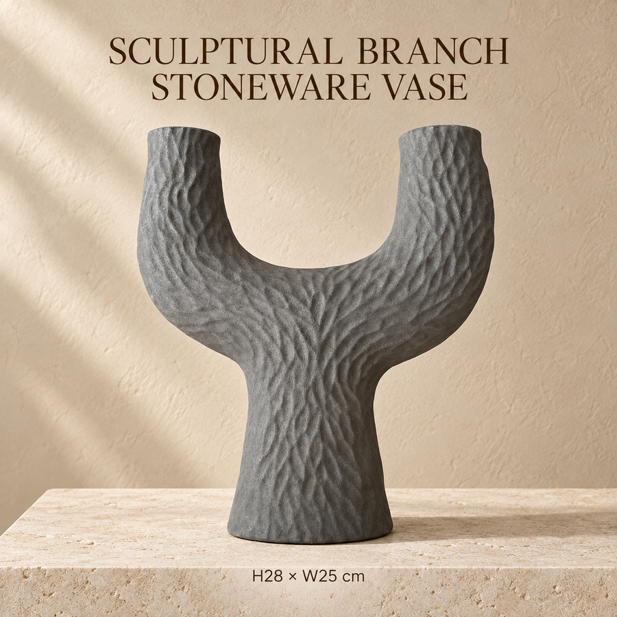 Sculptural Branch Stoneware Vase