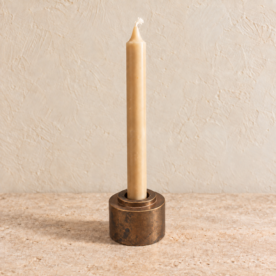 Antique Metal Taper Candle Holder