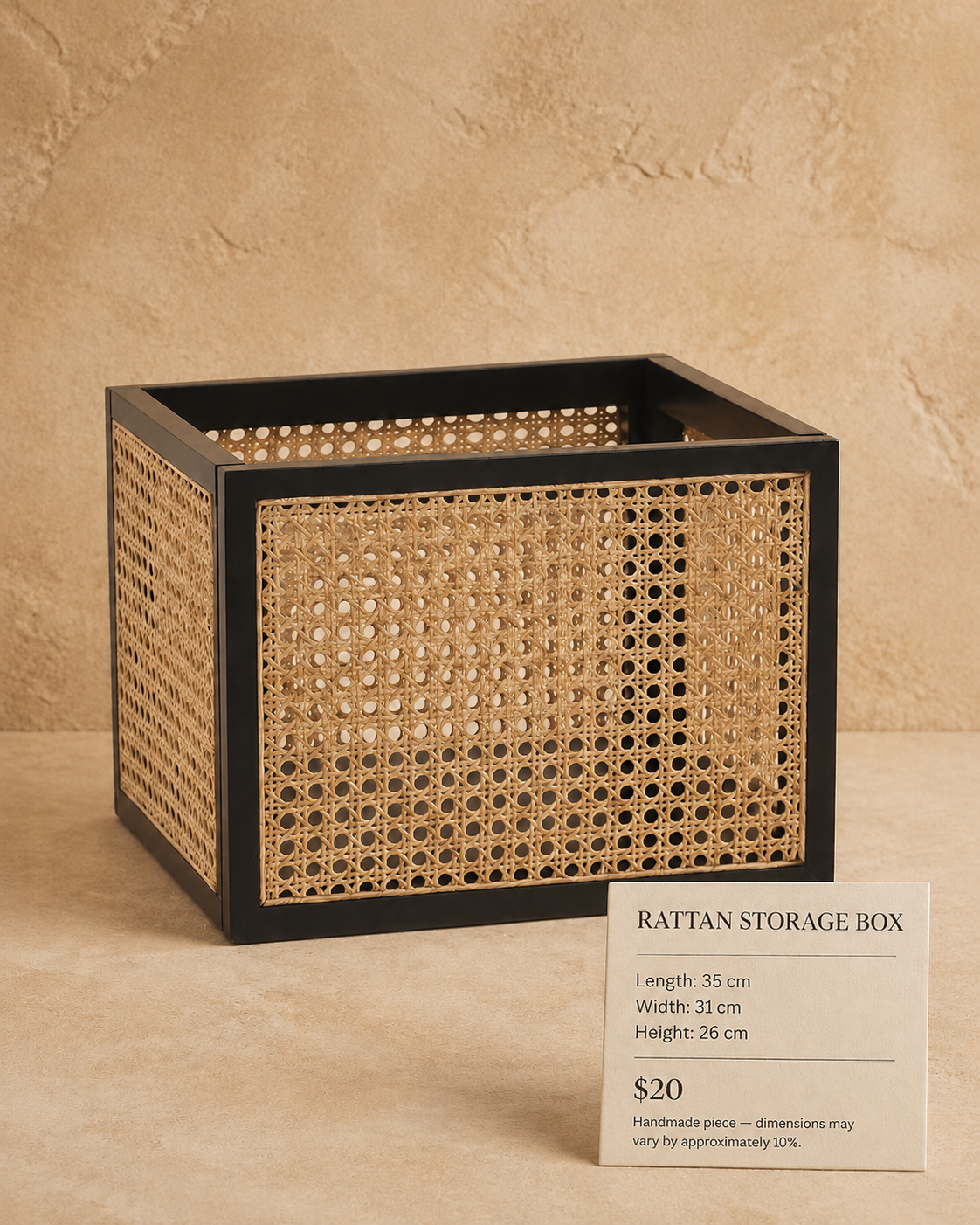 Rattan storage box