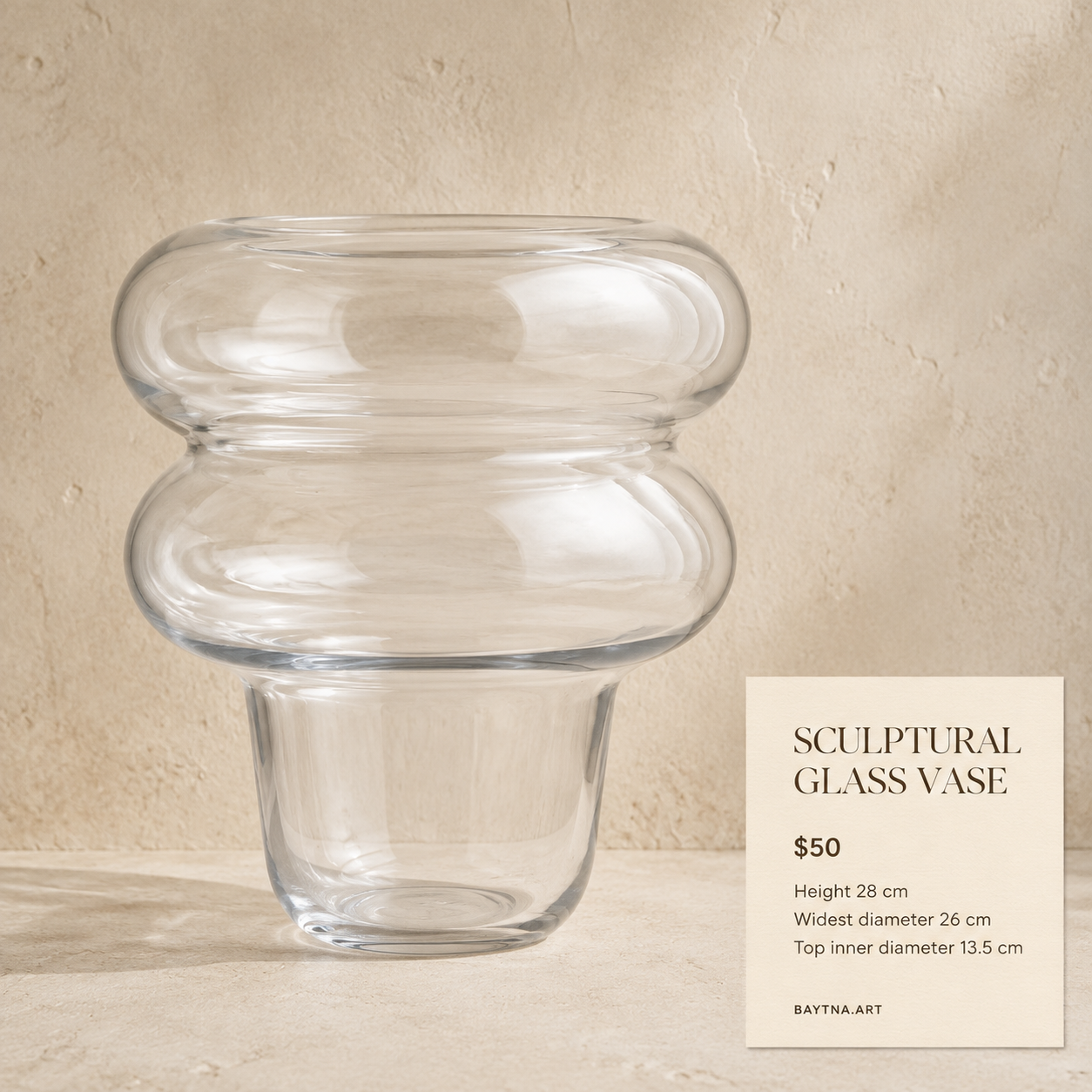 Large glass vase