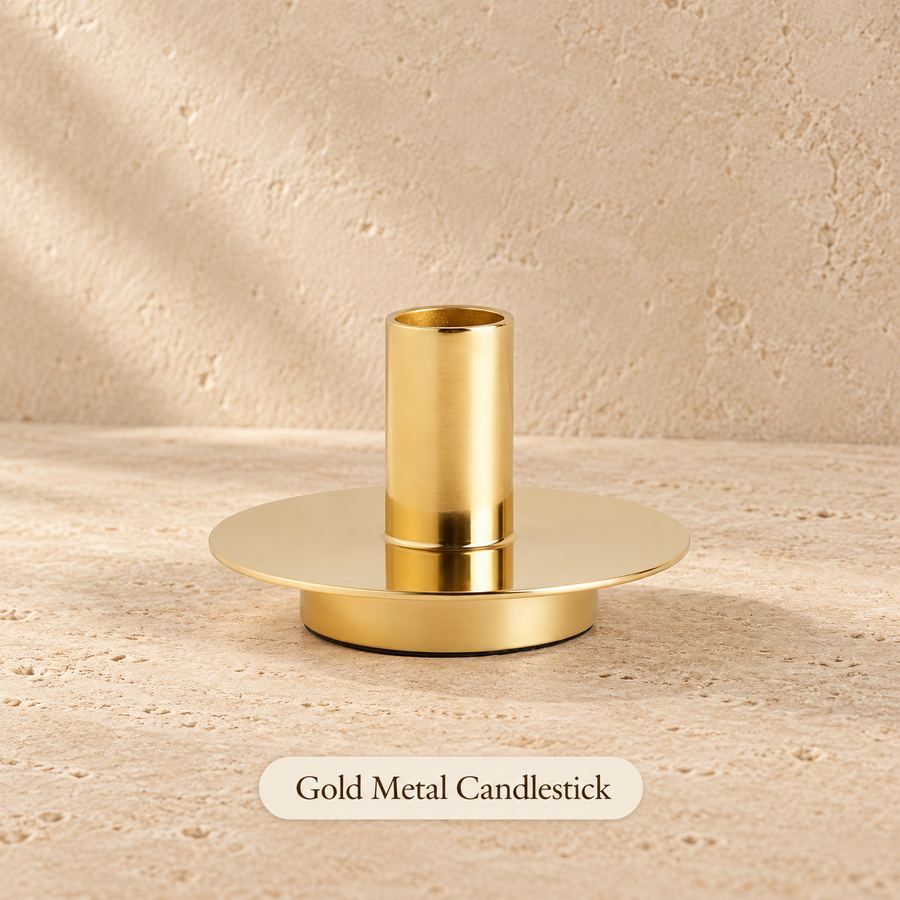 Gold Metal Candlestick 003