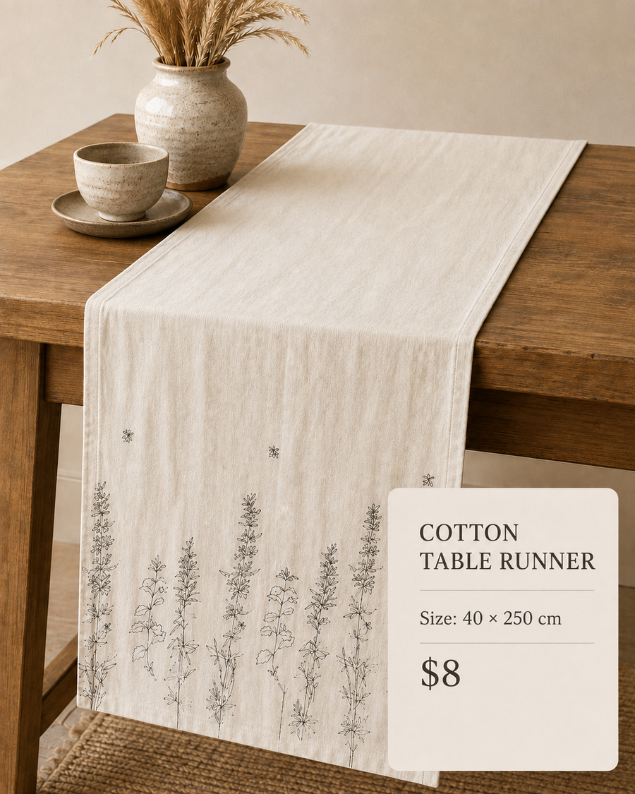 Cotton table runner